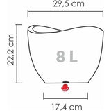 Plantenpot, zwart/graniet, diameter 30 cm, hoogte 22 cm