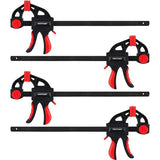 4-delige Quick Grip-klemmen 300 mm eenhandsklemset 12 inch ratelschroefklem voor houtbewerking modelbouw staafklemset