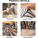 Bankhoes 1-zits - Stoel Sofa Cover - Elastic Stretch Spandex Hoes - Antislip Wasbare Protector en Cover met armleuningen - Grijsblauw