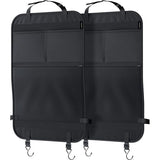 LIONSTRONG Achterbank organizer ter bescherming van uw autostoelen, rugleuningbescherming van waterdichte stof (dubbelpak zwart)