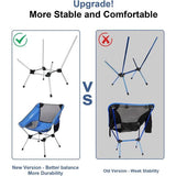 Campingstoelen Set van 2 opvouwbare campingstoelen Ultralicht Lichtgewicht tot 150 kg, klapstoel met draagtas voor buiten strand wandelen picknick