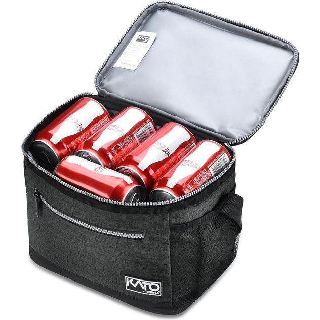 lunchtas voor vrouwen en mannen, lekvrije thermische herbruikbare lunchtas voor volwassenen, lunchtas voor kantoor, werk, houtskool