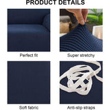 Bankhoes 4-zits elastische stretch spandex bankhoes antislip wasbare bankbeschermer bankhoes voor bank met armleuning, koffielijn