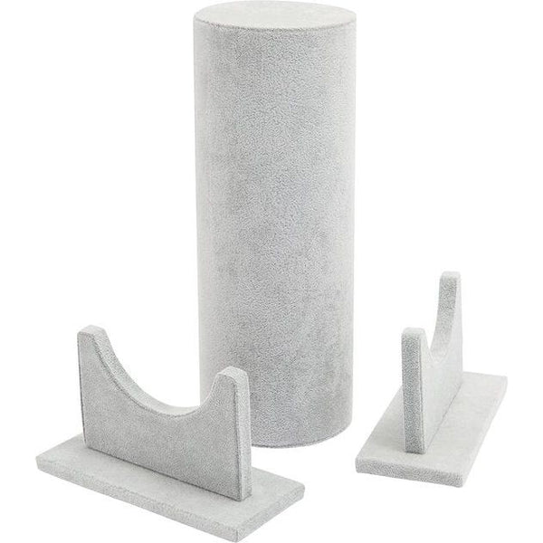 Voor armbanden, kettingen - Voor thuisorganisatie, juwelier, presentatie - Grijs, 31 x 16,5 x 17 cm