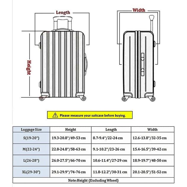 3D-printontwerp Reiskoffer Beschermende trolleykofferhoes 19"-30" hoes (L (past op 26"-28" trolleykoffer), Giraffe