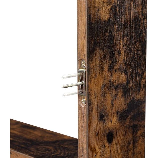 Wandplanken, set van 3 kubussen, lengte 40/35/30 cm, voor woonkamer, slaapkamer, werkkamer, vintage bruin