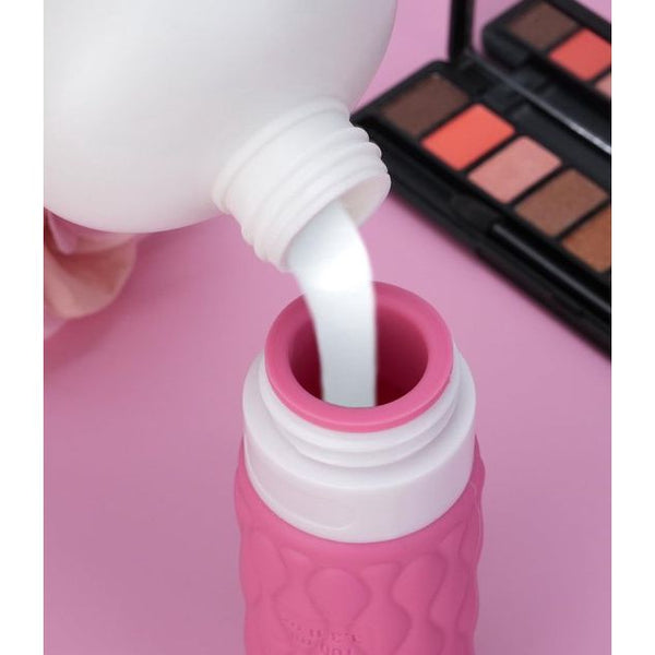 Siliconen reisflessenset 100 ml, set van 4 reisshampoocontainers, BPA-vrije reiscontainer en toiletartikelenset voor shampoocrème, reisflessen met transparante toilettas met ritssluiting