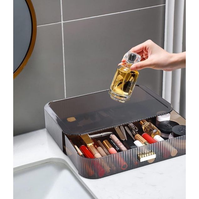 Cosmetica-organizer met stapelbare laden, 30 x 20 x 14,5 cm, grote make-uporganizer met 12 vakken, Skincare make-up-organizer, opslag voor kwasten, kast, lade, koffer, kwast, badkamer