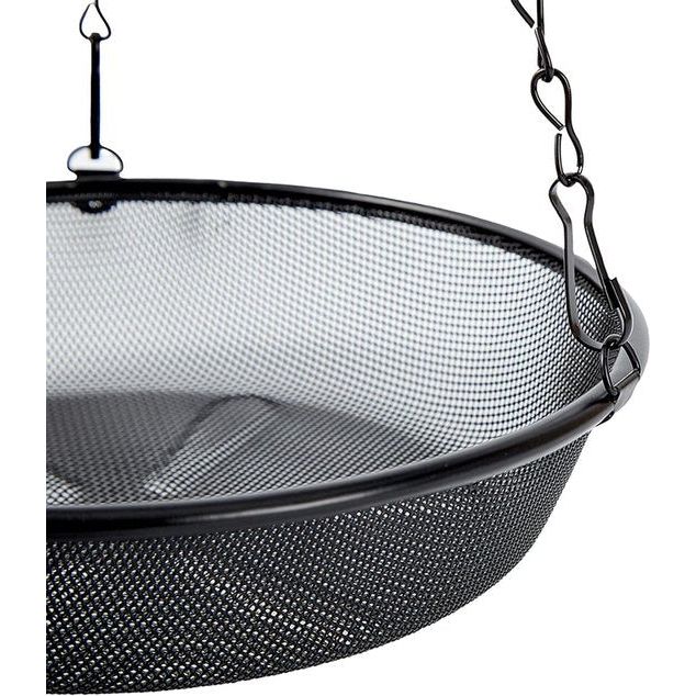 Set van 2 mesh ronde feeders, metalen mesh vogelvoeder om op te hangen, voederplatform voor vogels, buitentuindecoratie voor wilde achtertuin, trekt vogels aan. Diameter 21,5 cm