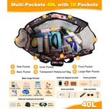 Strandtas XXL familie grote badtas strandtas met ritssluiting strandtas opvouwbare schoudertas badtas familie shopper handtas voor strand vakantie reizen