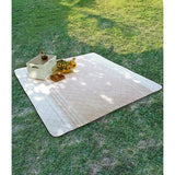 Picknickdeken, waterdicht, wasbaar, stranddeken, zandvrij, XXL, campingdeken, strandmat, geïsoleerd, met waterdichte onderkant (kaki, 200 x 200 cm)