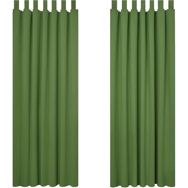 Verduisteringsgordijnen met lussen, ondoorzichtig, set van 2 Blackout curtains with loops, opaque, set of 2