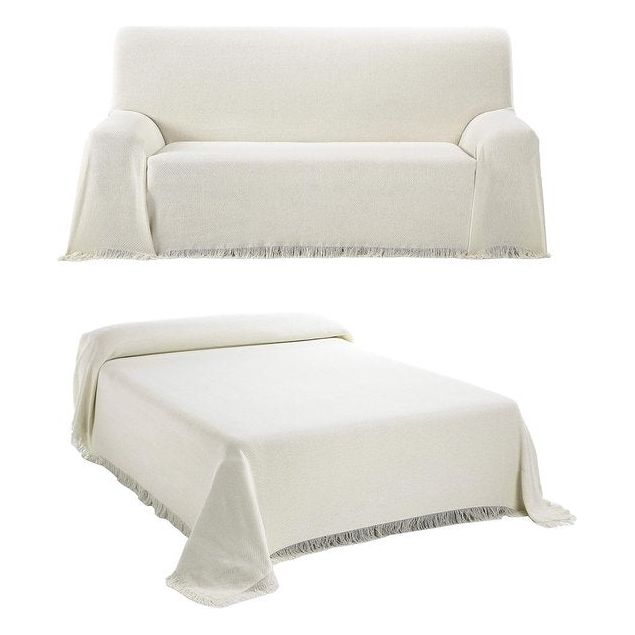 Sprei - woonkamerdeken van katoen, praktische plaid als bankdeken of bankdeken - beddeken - hoogwaardige bedsprei, 230 x 260 cm