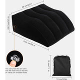 Venussen, opblaasbaar beenkussen, aderkussen voor de benen, comfortabel en draagbaar, bevordert de bloedsomloop, vermindert zwellingen, beenkussen, hoge positie (zwart)