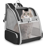 Hondenrugzak, kattenrugzak met mesh voor kleine honden, katten, puppy's, ademend en opvouwbaar, comfortabel, voor katten, goedgekeurd voor wandelen, reizen, kamperen in de open lucht