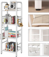 Staand rek 4 niveaus wit