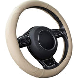 Auto Stuurhoes Stuurwielbeschermer Stuurhoes Microfiber Leer Universeel 37-38cm/15" Antislip Ademend Duurzaam (Beige)