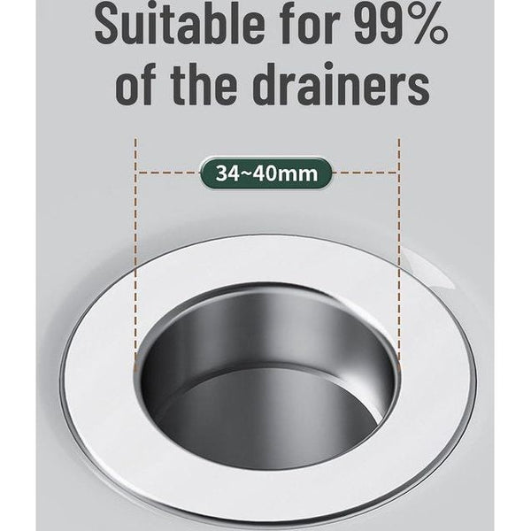 1 stuks gootsteenplug voor 34-40 mm afvoerafvoer, aftapplug voor aanrechtgootstenen, roestvrijstalen gootsteenafdekking, gootsteenplug voor badkamer, keukenspoelbakken.