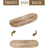 Houten schaal decoratieve houten dienblad decoratieve schaal: groot dienblad rechthoekig sleutelschaal hout lengte 42 cm sleutel schaal kaarsen bord fruitschaal tafel decoratief dienblad