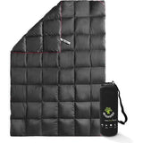 donsdeken, ultralicht voor camping, compacte reisdeken, dekbed, warm zacht, rooster - zwart