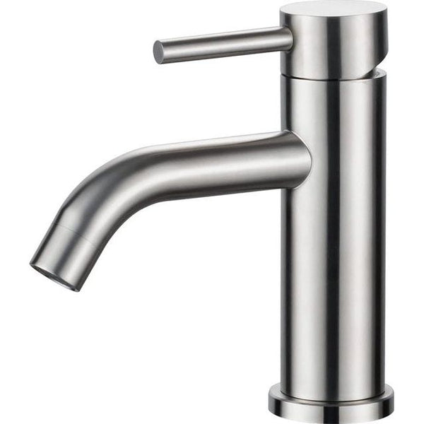 kraan badkamermengkraan, wastafelmengkraan, eenvoudig te monteren, kraan voor wastafel, badkamer, ééngreeps wastafelmengkraan, geborsteld, roestvrij staal, grijs