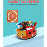 Roterende pennenhouder Bureau-organizer - Kindercontainer voor opruimen en opbergen, roterende plank voor kantoorbenodigdheden, schoolbenodigdheden, ambachten