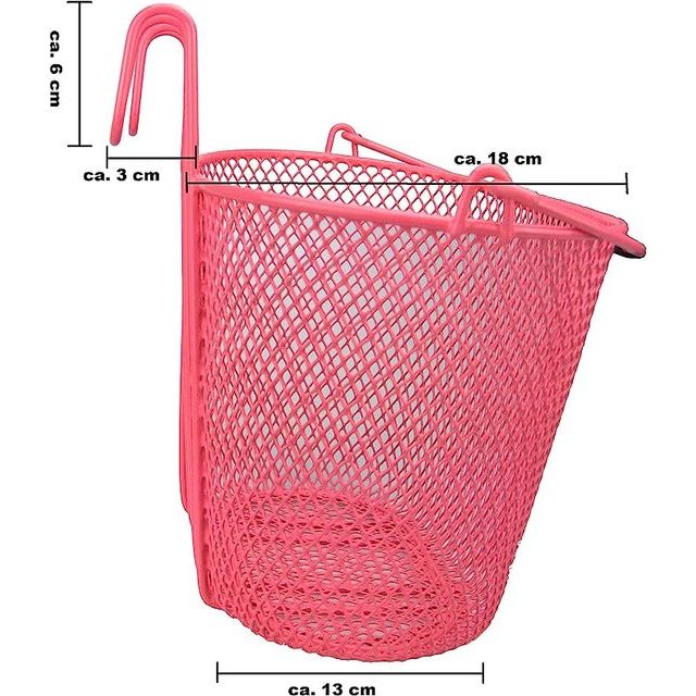 Trendy fietsmanden voor kinderen, fijn mesh net in 4 kleuren, voorwiel fietsmanden voor kinderen