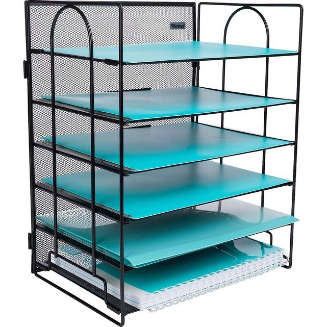 6 Tier Organizer Papierlade voor kantoorbenodigdheden Brieven Rekeningen Mappen Archiefmappen Mappen Bureau Organizer en benodigdheden voor Home Office School.