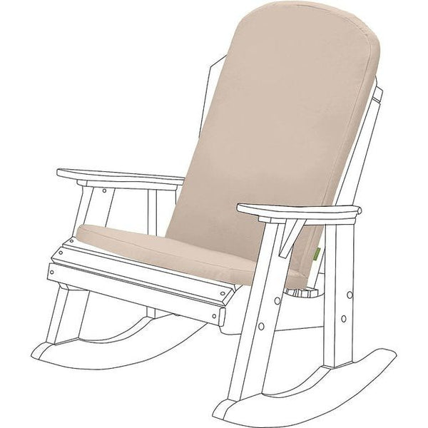 Garden Premium Adirondack-stoelkussen, kussen met hoge rugleuning, met veilige banden, waterafstotend en licht antislip patio-stoelkussen, eenvoudig afwasbaar zitkussen (steen)