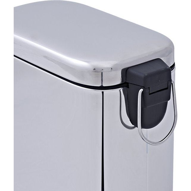 SENSEA - REMIX badkamerprullenbak - 5L - rechthoekig - roestvrij staal - wit - verchroomde afwerking