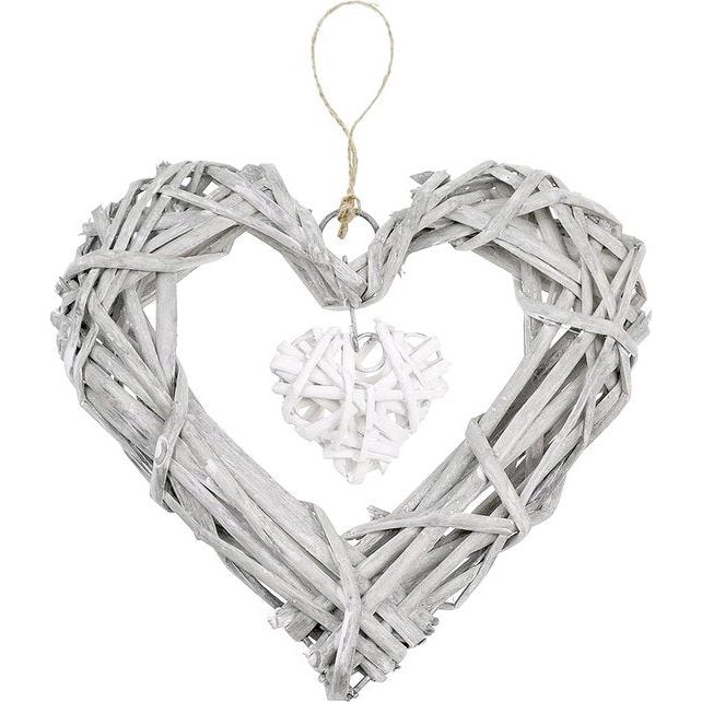 Wanddecoratie met hartjes, mandkrans in hartvorm, voor bruiloft, feest, huis en slaapkamer. Vertaling: Muurdecoratie met hartjes, een mandkrans in de vorm van een hart, geschikt voor bruiloften, feesten, het huis en de slaapkamer.