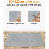 Vloerkleed,47 x 35 inch en is gemaakt van 100% polyestervezel,Lichtgrijs