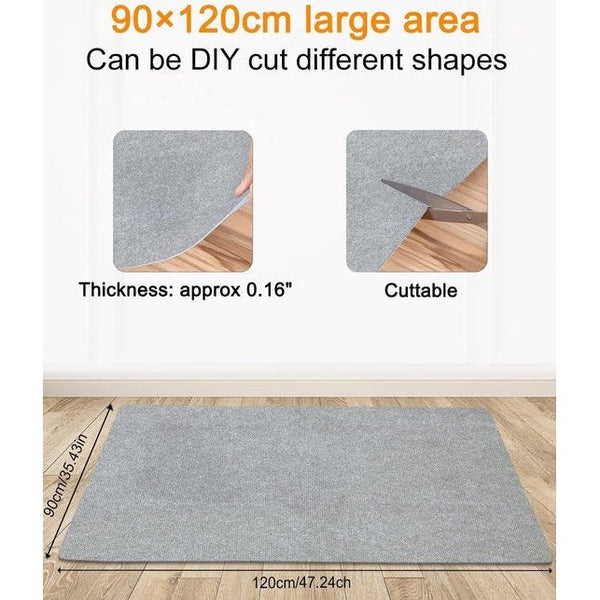 Vloerkleed,47 x 35 inch en is gemaakt van 100% polyestervezel,Lichtgrijs