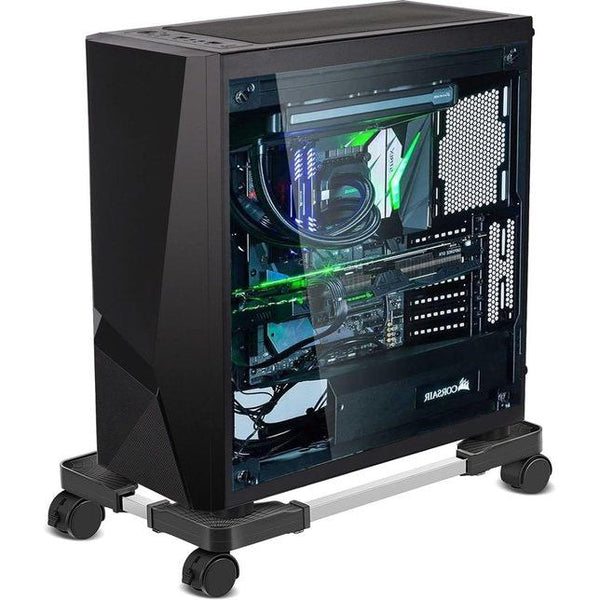 CPU standaard computer desktop standaard universele verstelbare CPU-houder met 4 wielen onder het bureau