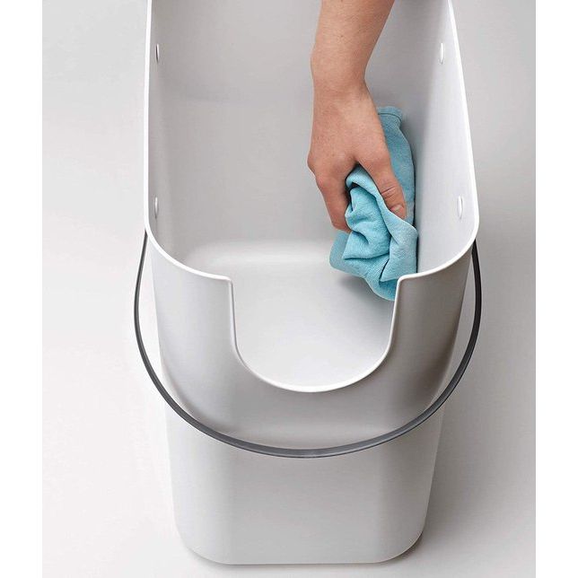 Afvalscheidingssysteem voor de keuken, kunststof (PP) BPA-vrij, wit/antraciet, (40,0 x 23,5 x 34,0 cm), 25 l