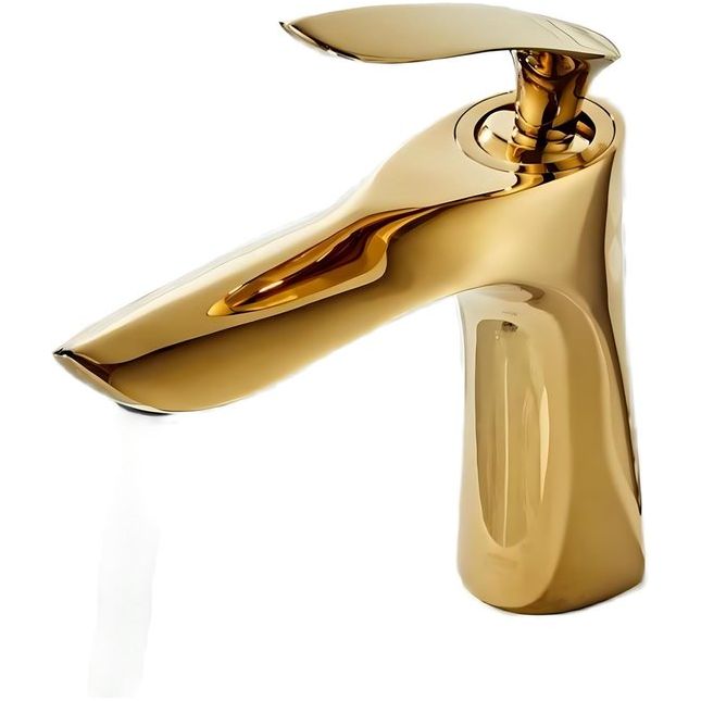 Wastafelkraan Goud Chroom Messing Eengreeps Wastafelmengkraan