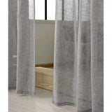 Gordijn, transparant met plooiband in linnen-ook, voile, voor woonkamer, kinderkamer en slaapkamer