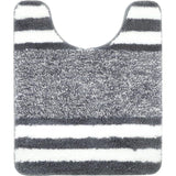 U-vormig toilettapijt van 50 x 60 cm, absorberende badmat voor toiletten, antislip wasbare badmatten en toiletmat met uitsparing voor de badkamer (donkergrijs).