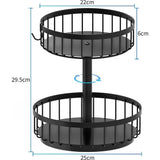 360° draaibare kruidenrekorganizer, van metaal, stabiele kruidenhouder, multifunctioneel kruidenrek, organizer, draaitafel voor keuken, tafel, werkblad, cosmetica-organizer