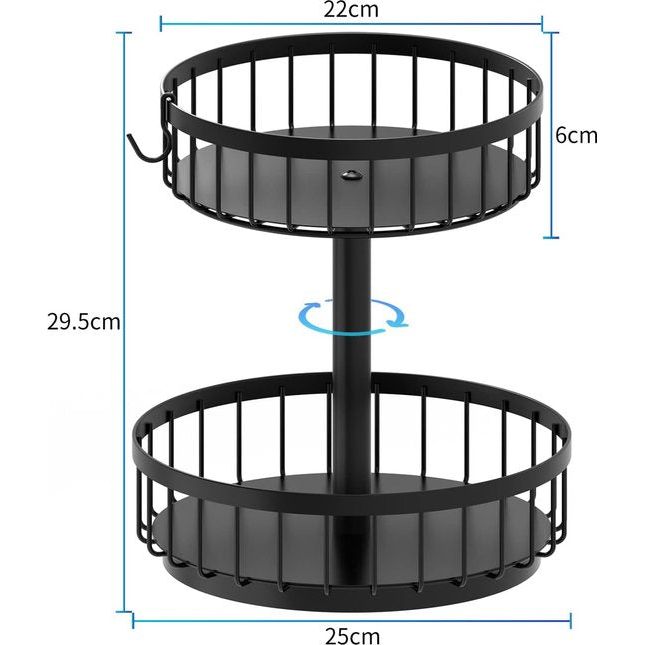 360° draaibare kruidenrekorganizer, van metaal, stabiele kruidenhouder, multifunctioneel kruidenrek, organizer, draaitafel voor keuken, tafel, werkblad, cosmetica-organizer
