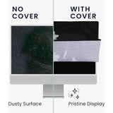 Linnen hoes compatibel met 24-26 inch monitor - beschermhoes stofbescherming afdekking voor pc-scherm - computerscherm cover stofkap - magnolia