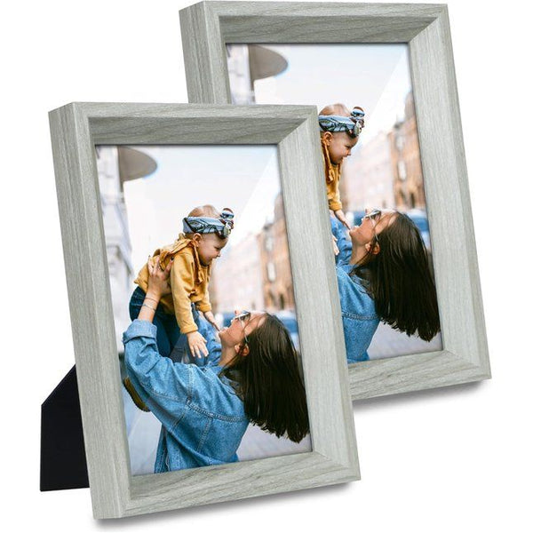 13x18 Fotolijst Grijs Fotolijst met High Definition Glas voor Wandmontage & Tafeldisplay