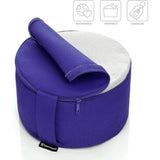 BODYMATE Yogakussen rond boekweit-spelt vullingmachinewasbare overtrek van 100% extra dik katoen meditatiekussen zitkussen