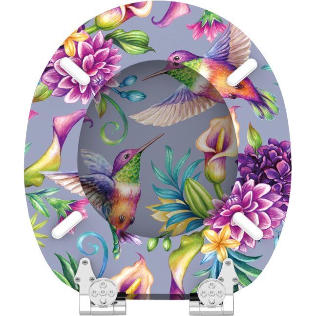 Wc-bril met softclosemechanisme, ruime keuze, hoogwaardige oppervlak, eenvoudige montage, stabiele scharnieren, kolibrie