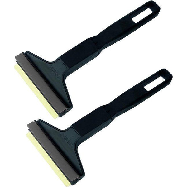 IJskrabber, 2 stuks, messing schraper,topkwaliteit 90 mm schraper 210 mm totale lengte (2 stuks zwart/grijs)