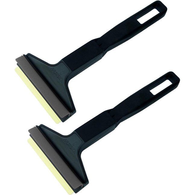 IJskrabber, 2 stuks, messing schraper,topkwaliteit 90 mm schraper 210 mm totale lengte (2 stuks zwart/grijs)