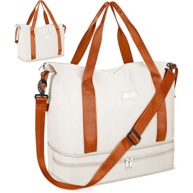 Opvouwbare reistas met schoenenvak en nat vak, waterafstotende weekendtas, gymtas, handbagage, tas, trainingstas voor dames en heren