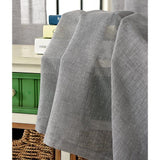 Gordijn, transparant met plooiband in linnen-ook, voile, voor woonkamer, kinderkamer en slaapkamer