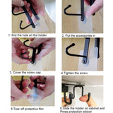 2 stuks bekerhouders voor kopjes, kopjes, opberghaken, onder kast, kopjeshouder, dubbele rijen, keukengerei, dassen, riemen, sjaals, sleutels, zwart