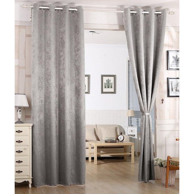 2 verduisteringsgordijnen, 2-delige set zware, ondoorzichtige, warmte-isolerende gordijnen met sluitringen, 135x245 cm